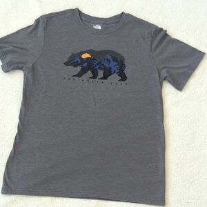 The North Face Charcoal Kids T-Shirt with Bear Design
